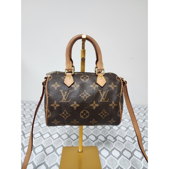 Louis Vuitton Handbags - LOUIS VUITTON Monogram Canvas Mini Nano Speedy Bag Brown